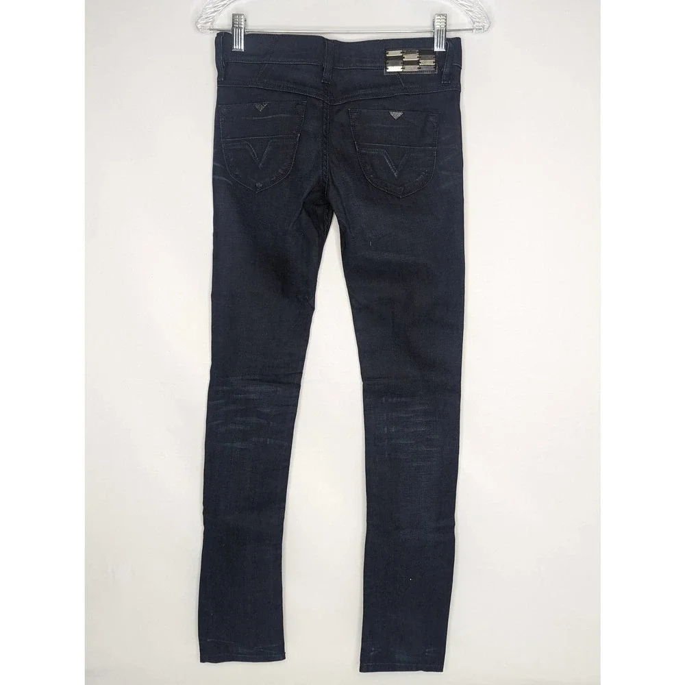 NWT DIESEL Livy Super Slim Straight Dark Wash Stretch 00CNZ7 24x32 Womens Jeans - Picture 2 of 7